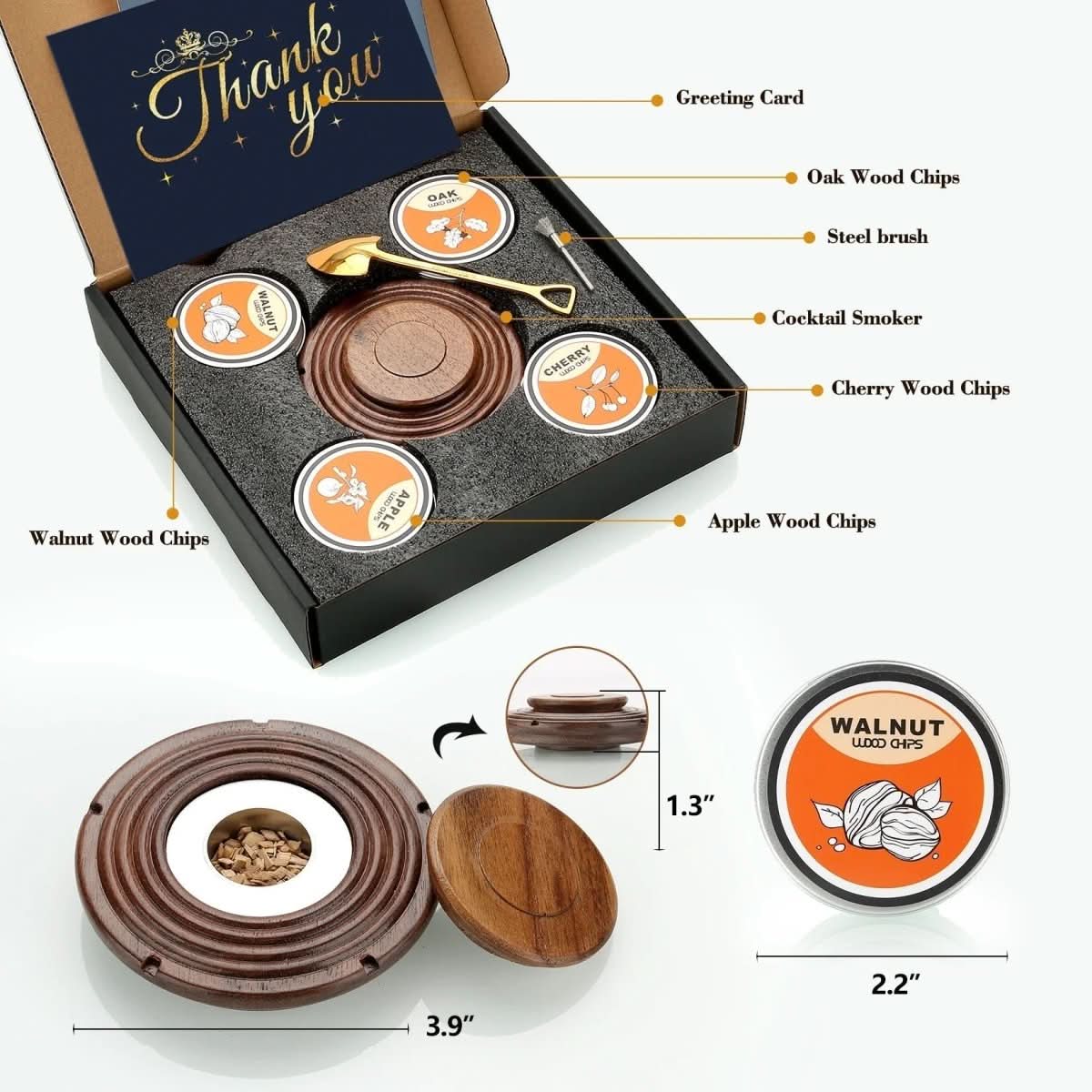 Smoking Tail Set - Cocktail Smoker Kit for Whiskey and Bourbon Lovers