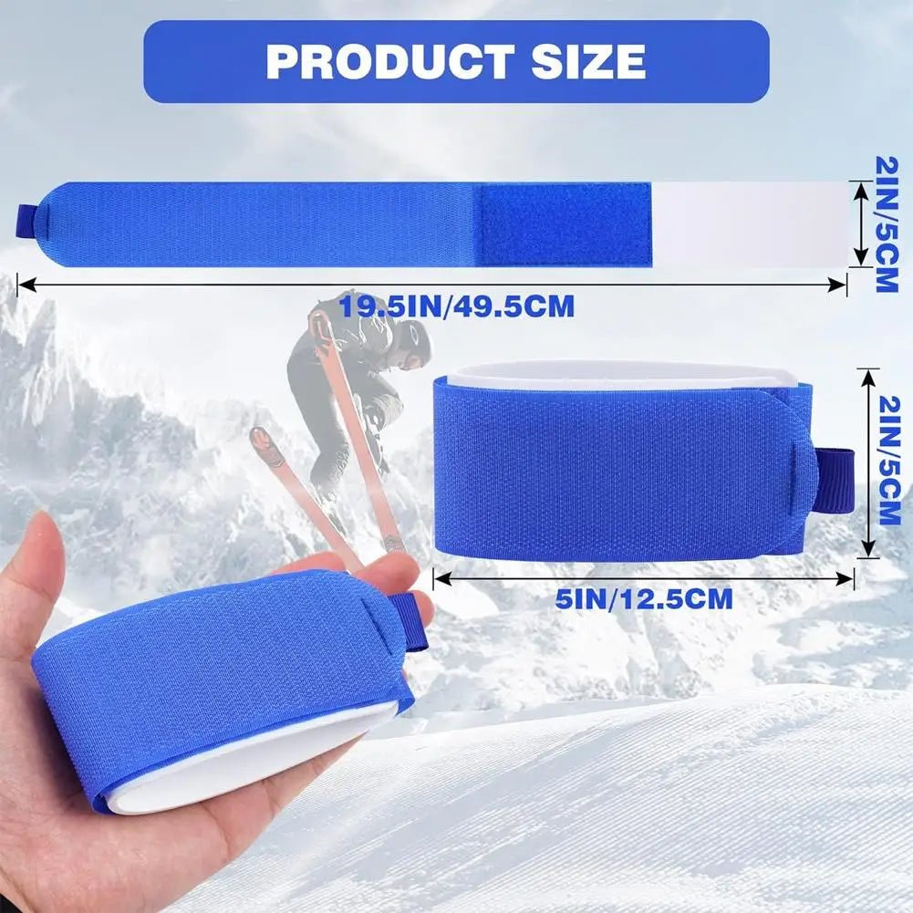 SNOWBIND – Strapazierfähige Nylon-Skigurte (2 Stück) mit Klebebefestigungsgurten 6