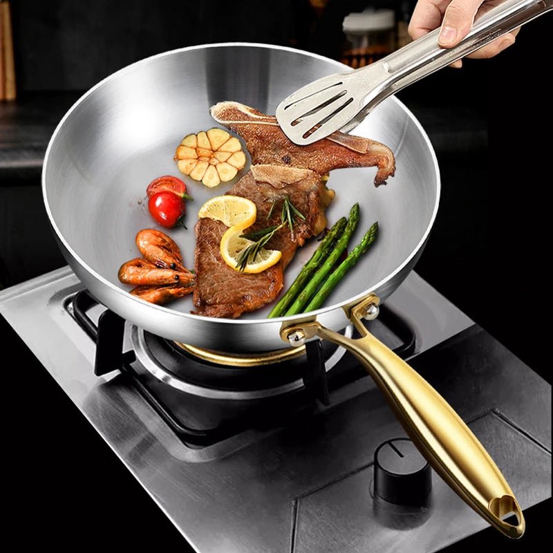 STEELTRIQ – 316 Edelstahl-Bratpfanne mit 7-Schicht-Design, 2 mm Wandstärke und Induktionskompatibilität 5