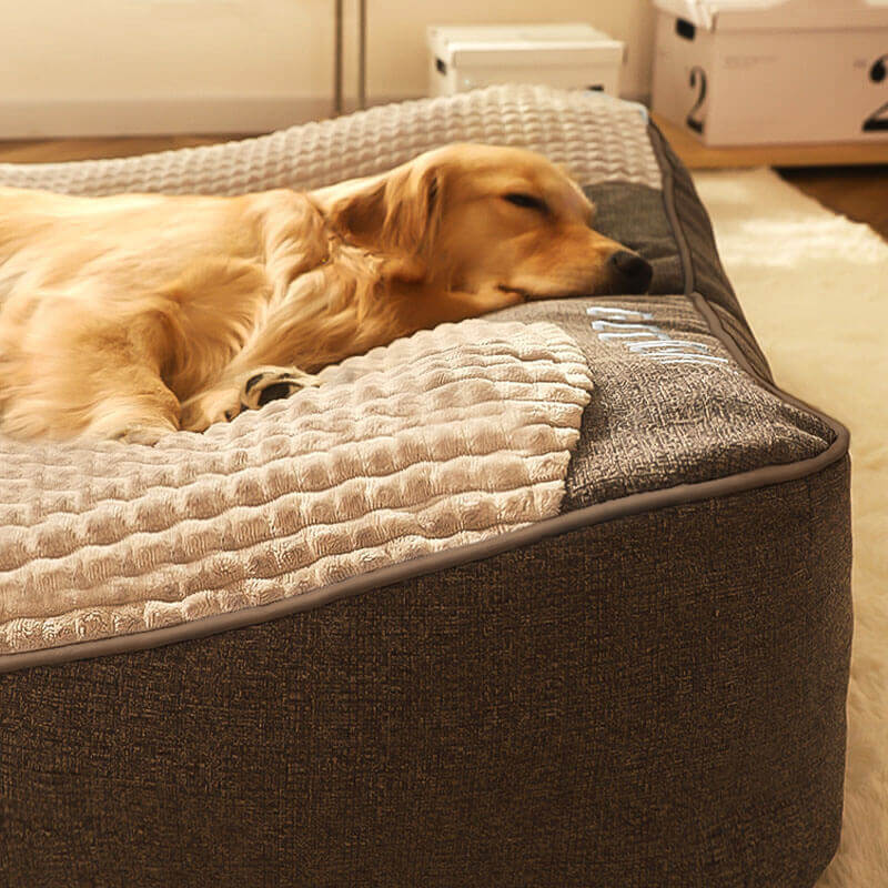 STRETCHNEST – Großes kratzfestes Hundebett mit orthopädischer Wirbelsäulenunterstützung 3