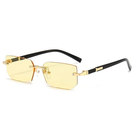 Rectangle Edge – Rectangular Frameless Sunglasses With UV400 Protection