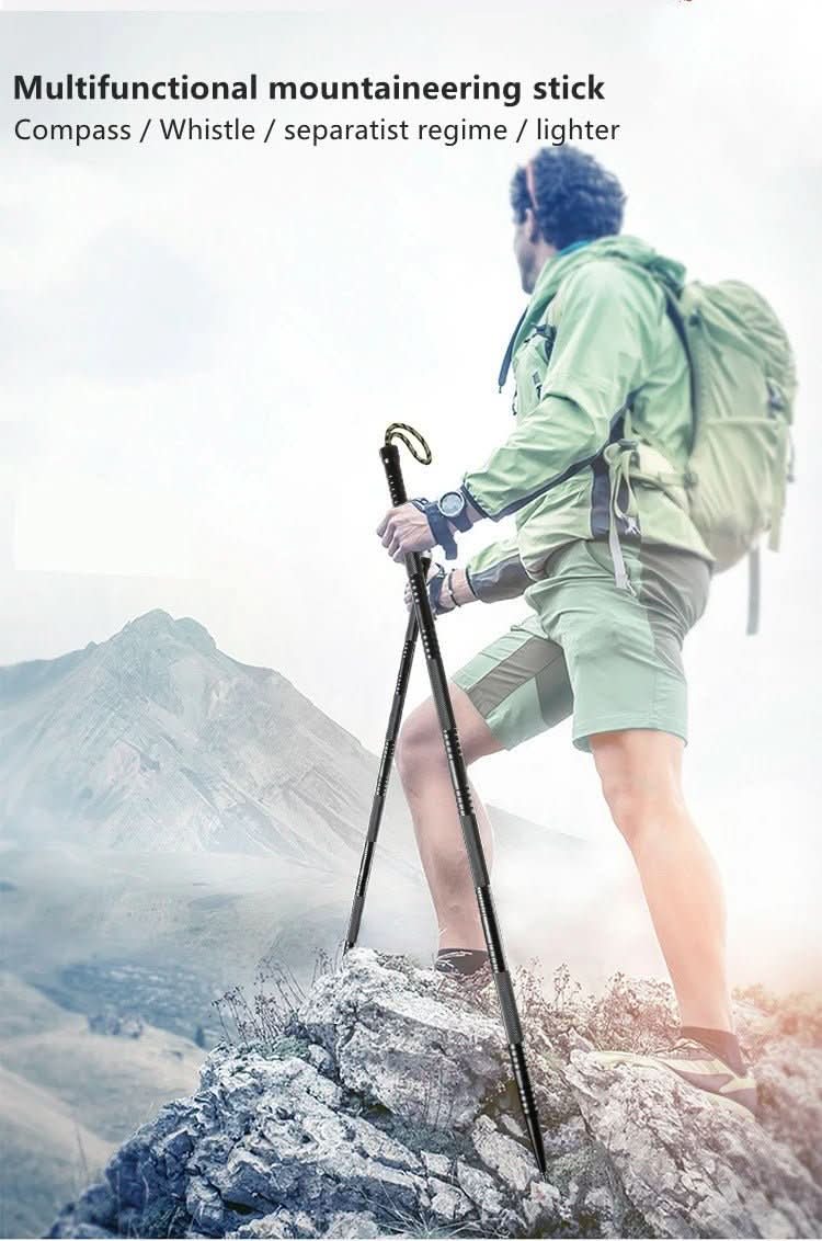 Survival Staff - Foldable Trekking Pole with Integrated Multi-tool