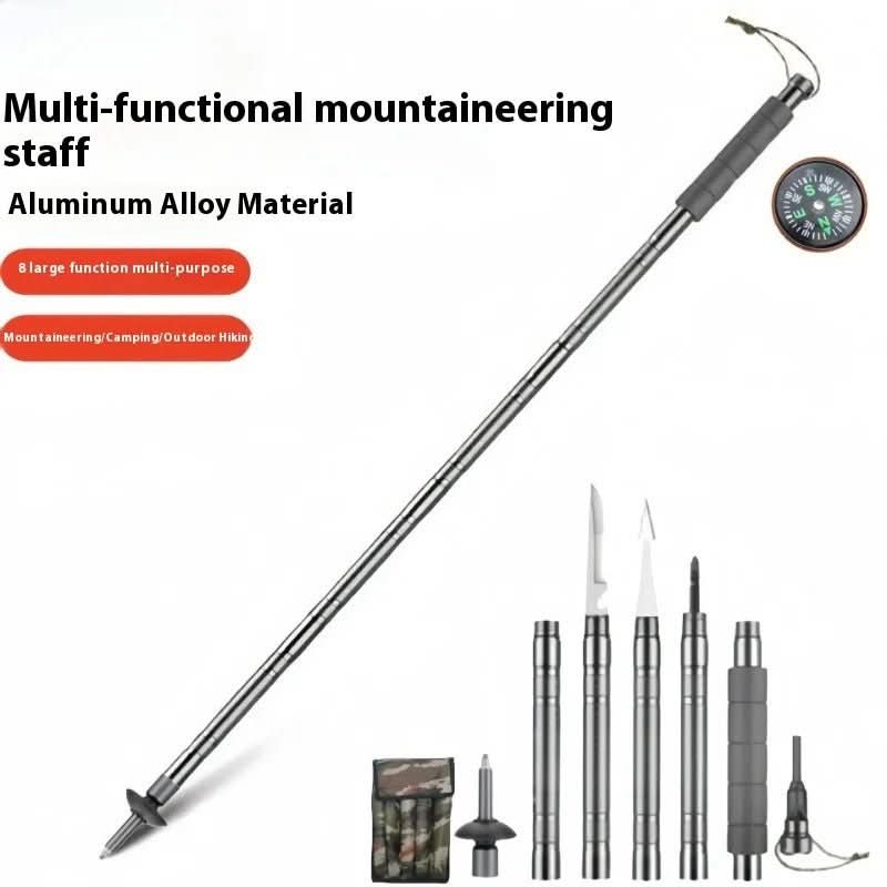 Survival Staff - Foldable Trekking Pole with Integrated Multi-tool