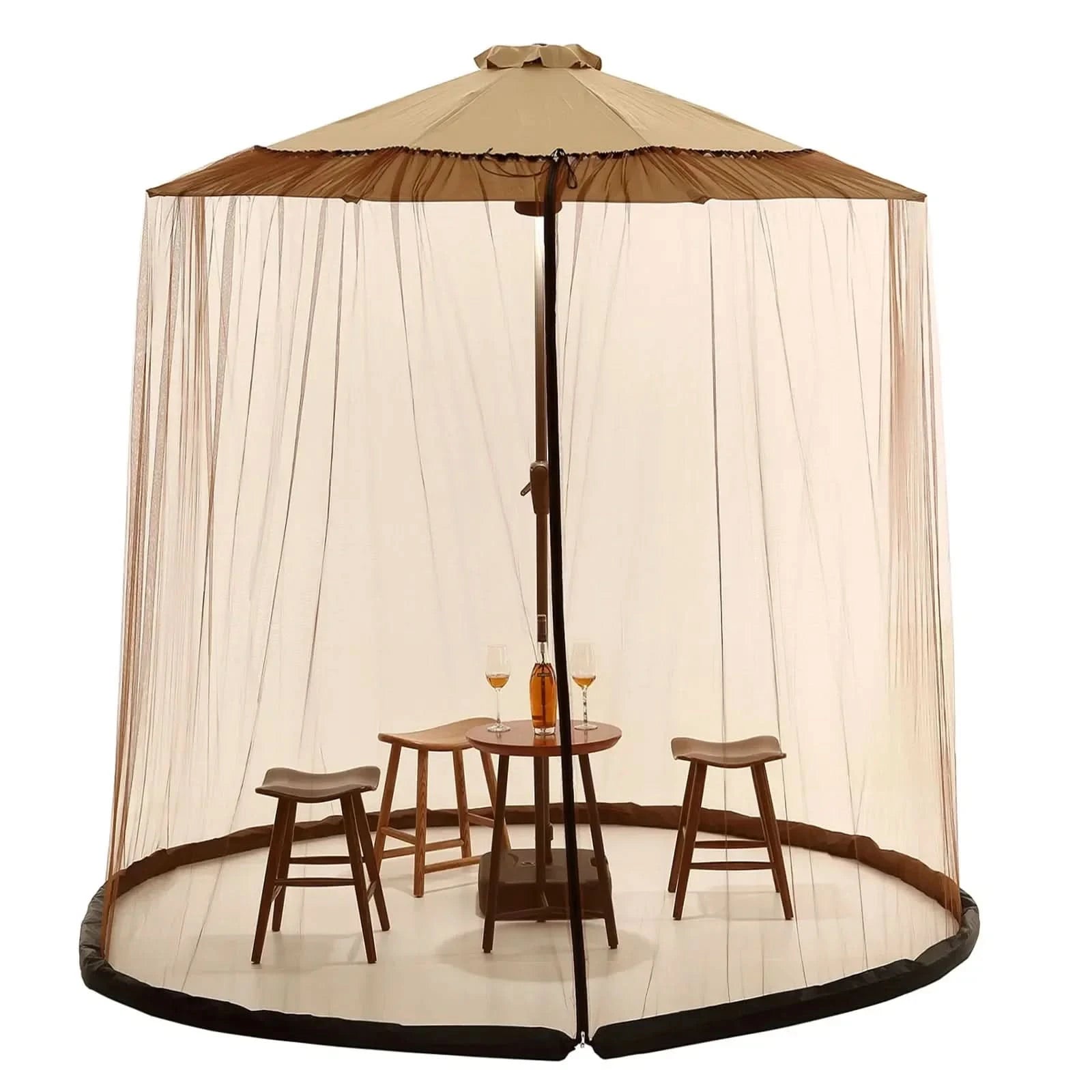 Ökoschild Mosquito Net – Mosquito Net For Parasols Up To 4 m – Adjustable And With Zipper