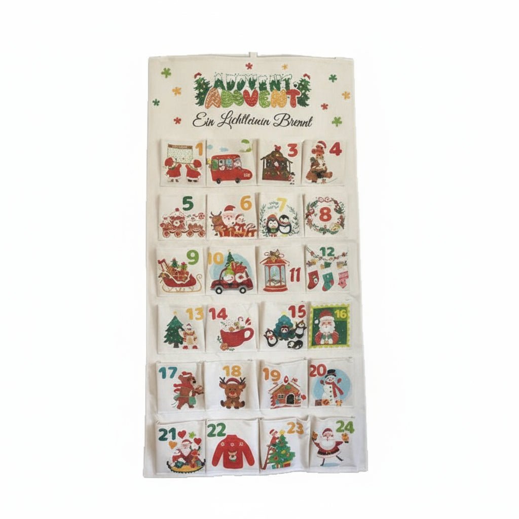 MADEFORYULE - DIY Fabric Advent Calendar With 24 Pockets For Creative Christmas Fun