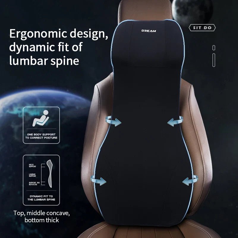 CARVEMAX – Integrated Automotive Neck & Lumbar Support made of Memory Foam