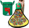 Felt Toy Storage Bag – Foldable Felt Toy Bag with Animal Motif for Kids' Rooms & Play Mats