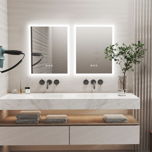 Glissar Badezimmerspiegel Mit LED-Beleuchtung Schlank Modern Beschlagfrei