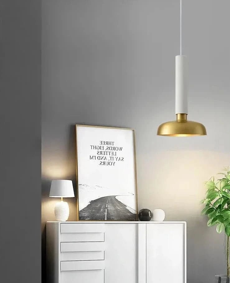 ELVINA Brass Minimalist Industrial Ceiling Light