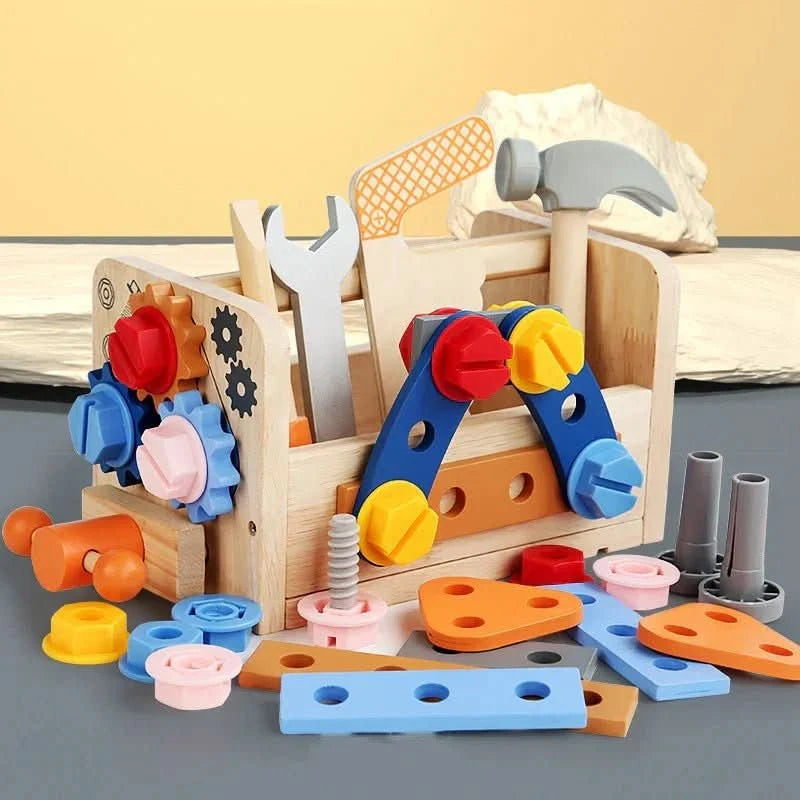 Wooden Tools – Montessori Wooden Toolbox to Promote Creativity and Motor Skills