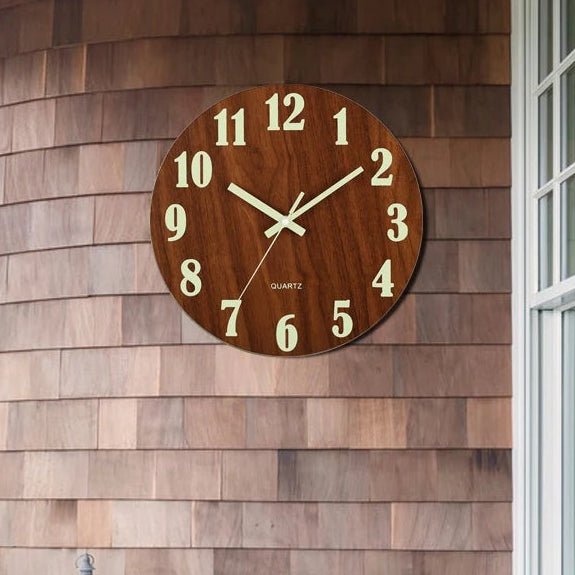 Veritas Luminous Wooden Clock Stylish Time Display Natural Elegance and Functionality