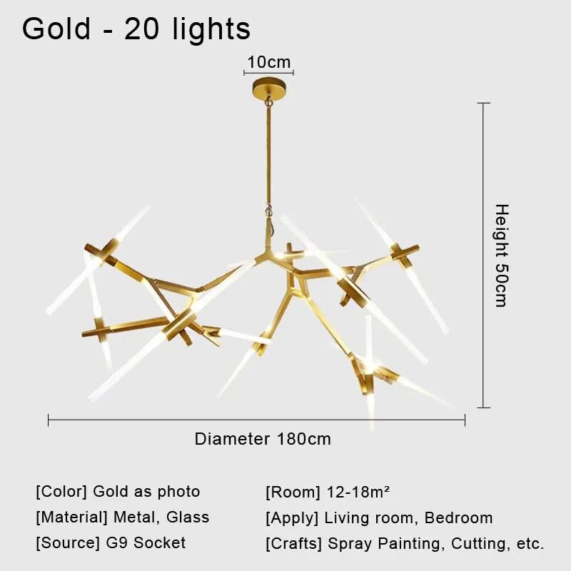 ORLETHIA – Modern Ceiling Light Made of Iron and Glass