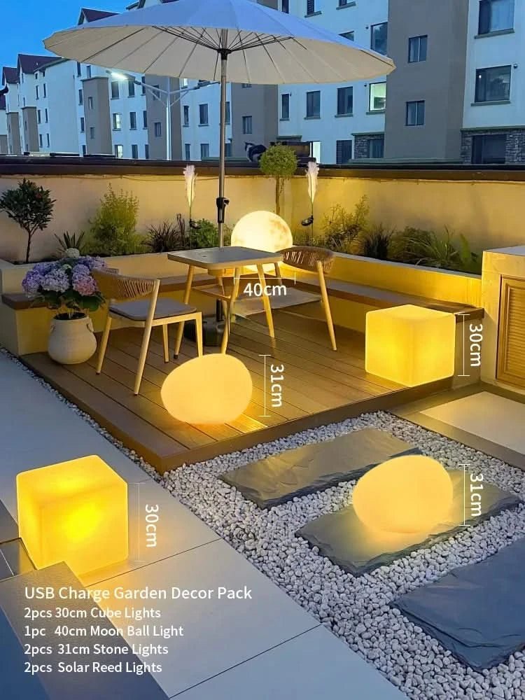 GLAVINA Moon Lights Indoor and Outdoor Waterproof Design Smart Control Garden Light