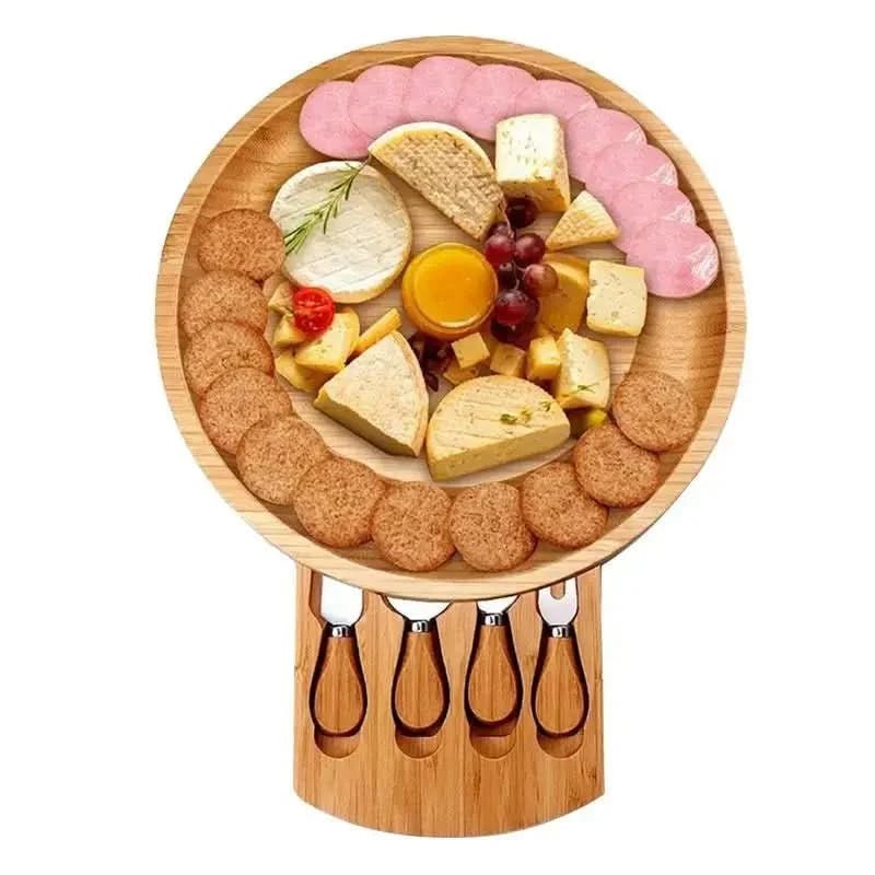 Cheese Companion - Round Bamboo Cheese Board