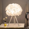 HAVANA Bedside Lamp with Feather Lampshade for a Soothing Atmosphere