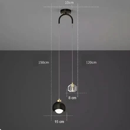 Theresa LED Pendant Light Crystal Globe Lighting