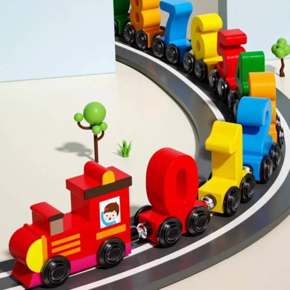 Cleverspur – Creative Wooden Magnetic Train with Numbers – Educational Toy for Children