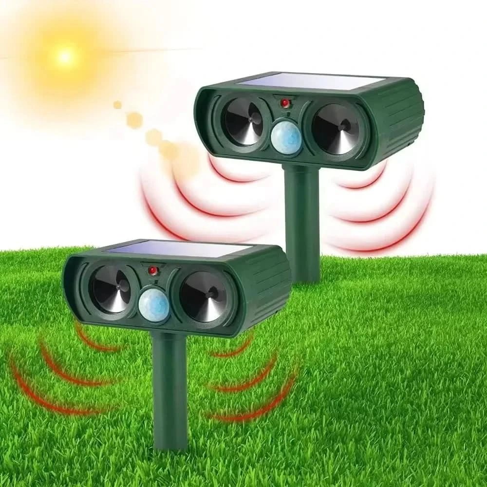 Ultraguard Animal Repellent - Ultrasonic Animal Repellent with LED Light - Weatherproof and Battery Operated