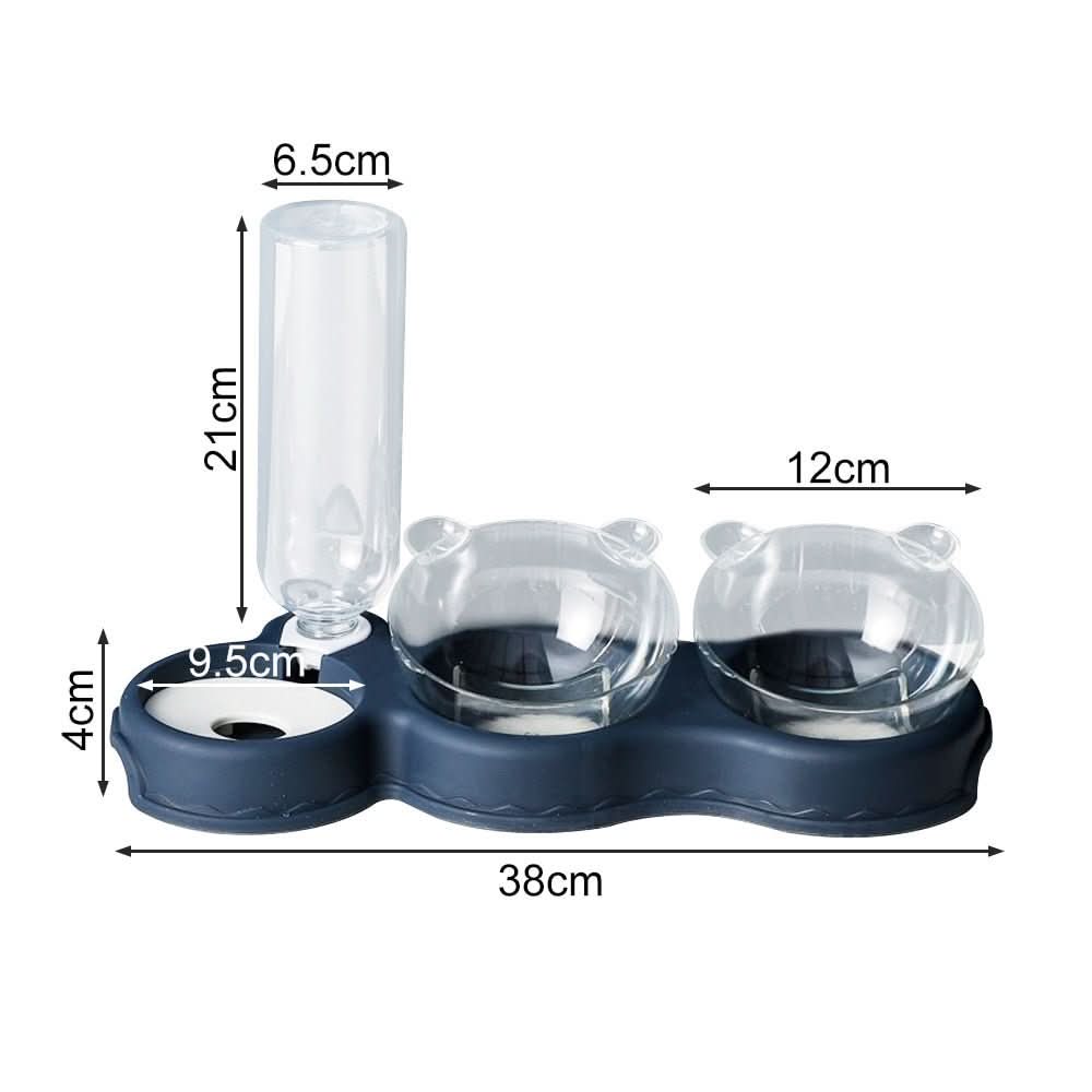 KARLFEAST - 3-in-1 Feeder with Water Dispenser and Elevated Bowl