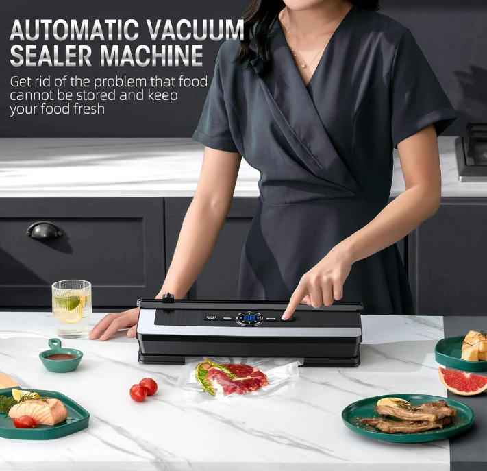 Multifunktionales 8-in-1 Vakuumiergerät mit integriertem Folienschneider