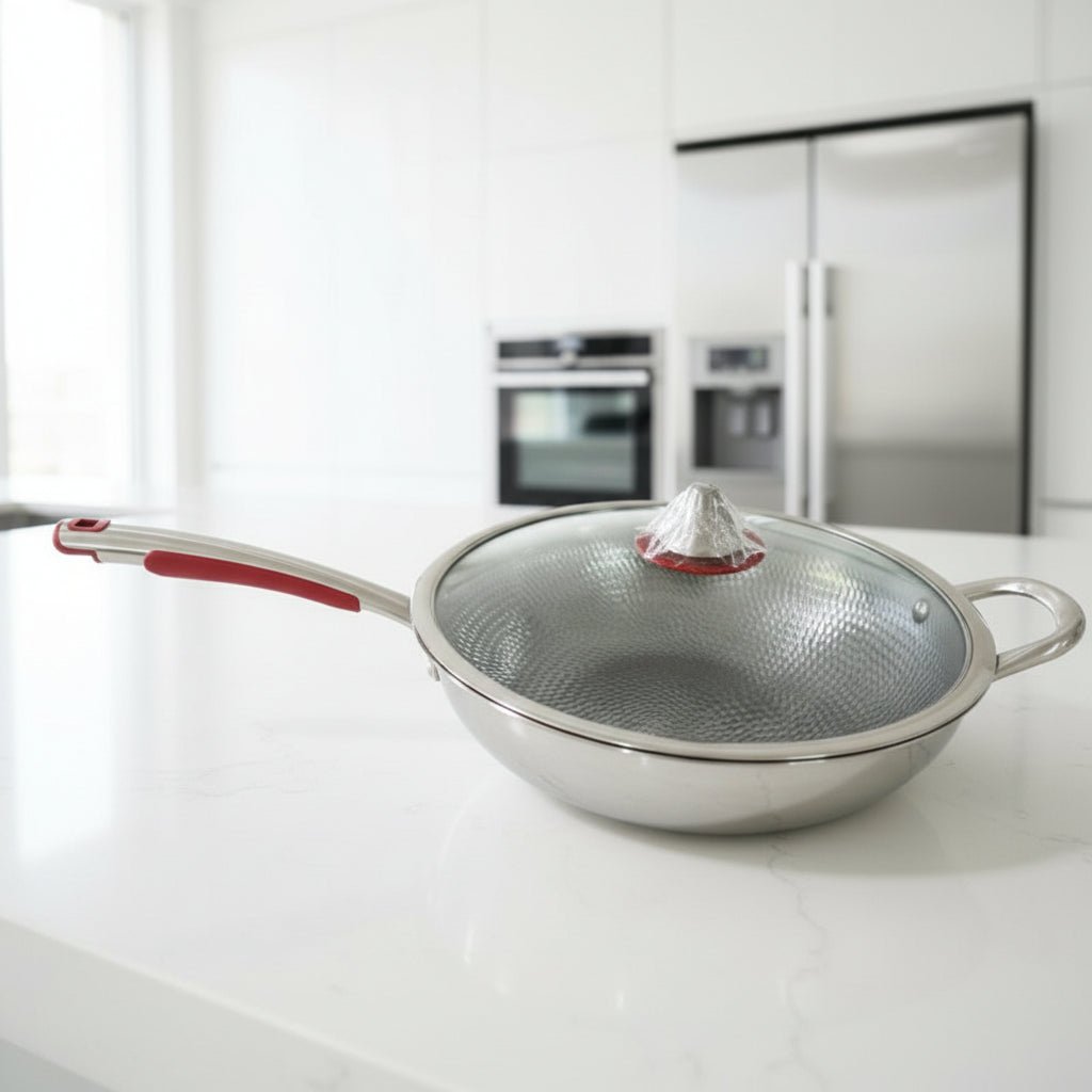 CUISTRON – Premium Titanium Round-Bottom Wok for Induction Hobs and Effortless Stir-Frying