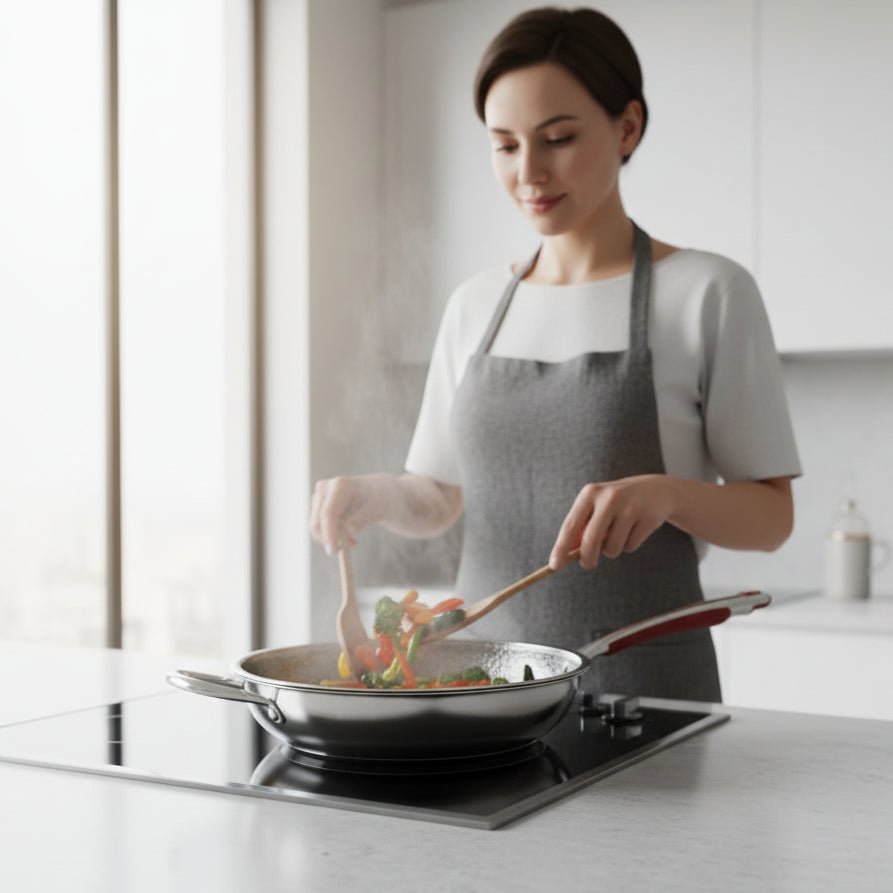 CUISTRON – Premium Titanium Round-Bottom Wok for Induction Hobs and Effortless Stir-Frying