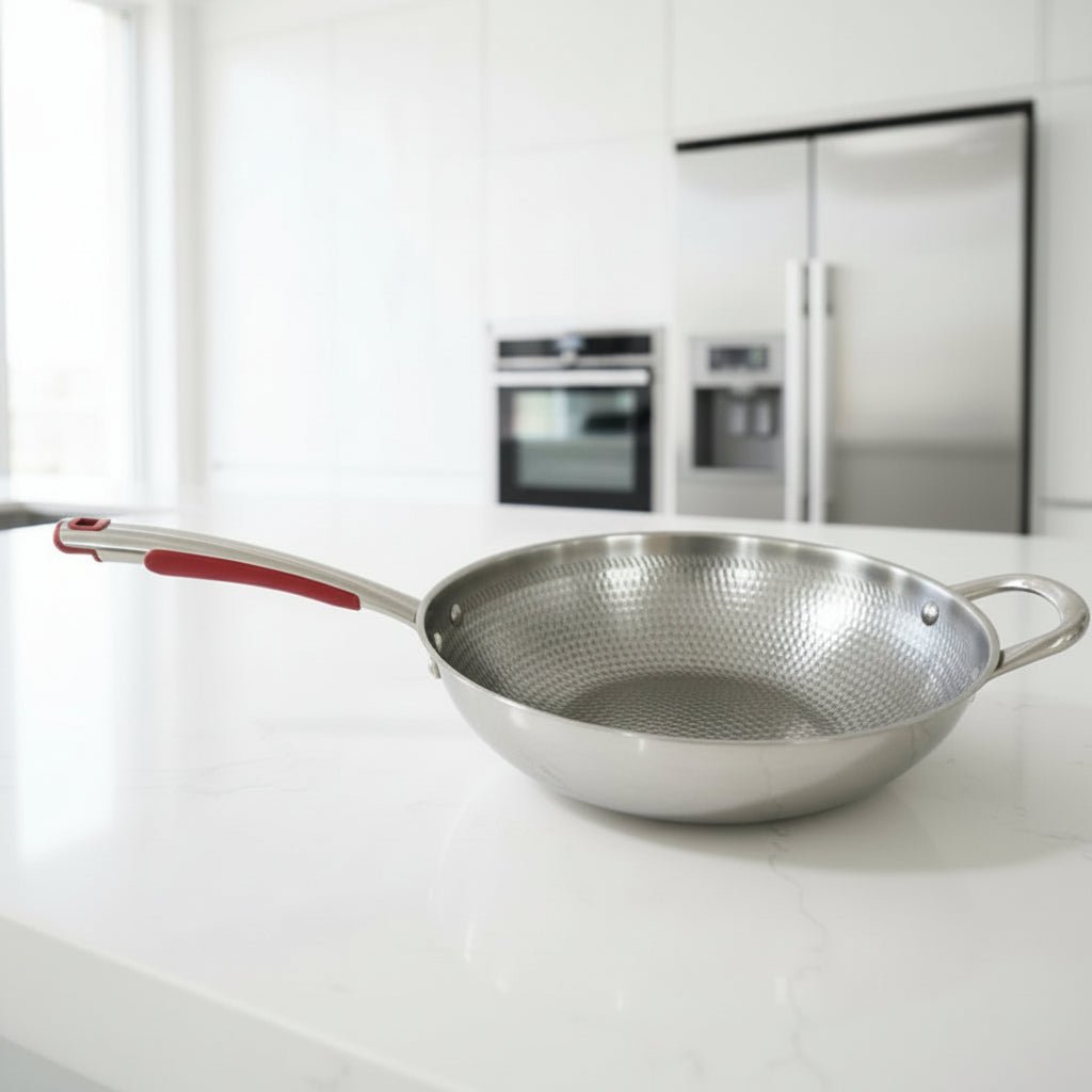 CUISTRON – Premium Titanium Round-Bottom Wok for Induction Hobs and Effortless Stir-Frying