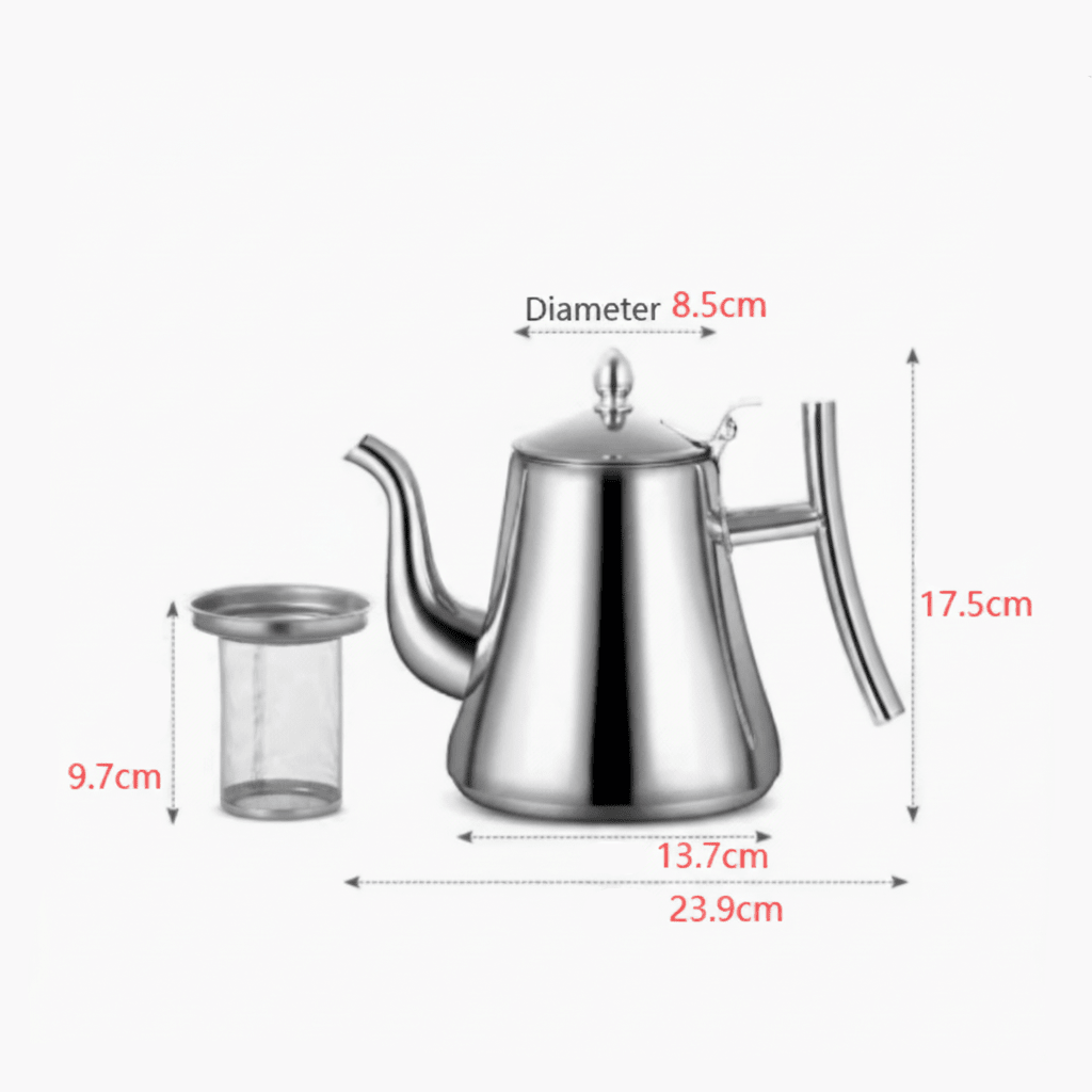 Teaklass - Durable Stainless Steel Induction Kettle with Filter
