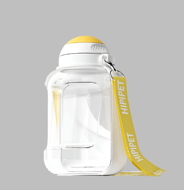 2-in-1 Trinkflasche für Hunde – Wasserflasche mit Futternapf für Unterwegs