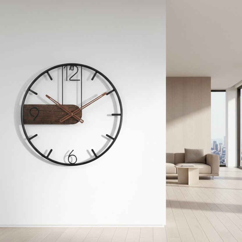 SAVIANE Wall Clock Elegant Modern Design Harmony Room Accent