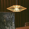 SERELIA Modern Geometric Bamboo Pendant Light Eco-Friendly Lighting Kitchen Dining Room