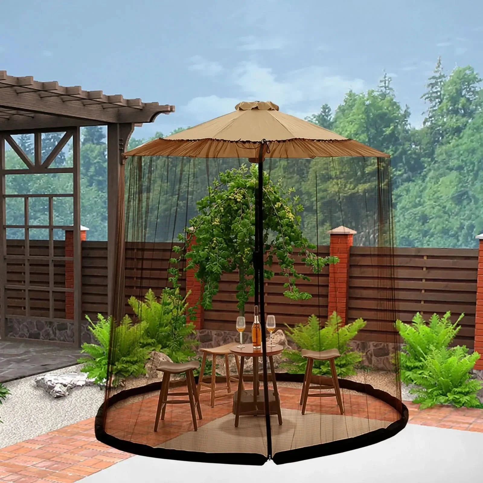 Ökoschild Mosquito Net – Mosquito Net For Parasols Up To 4 m – Adjustable And With Zipper