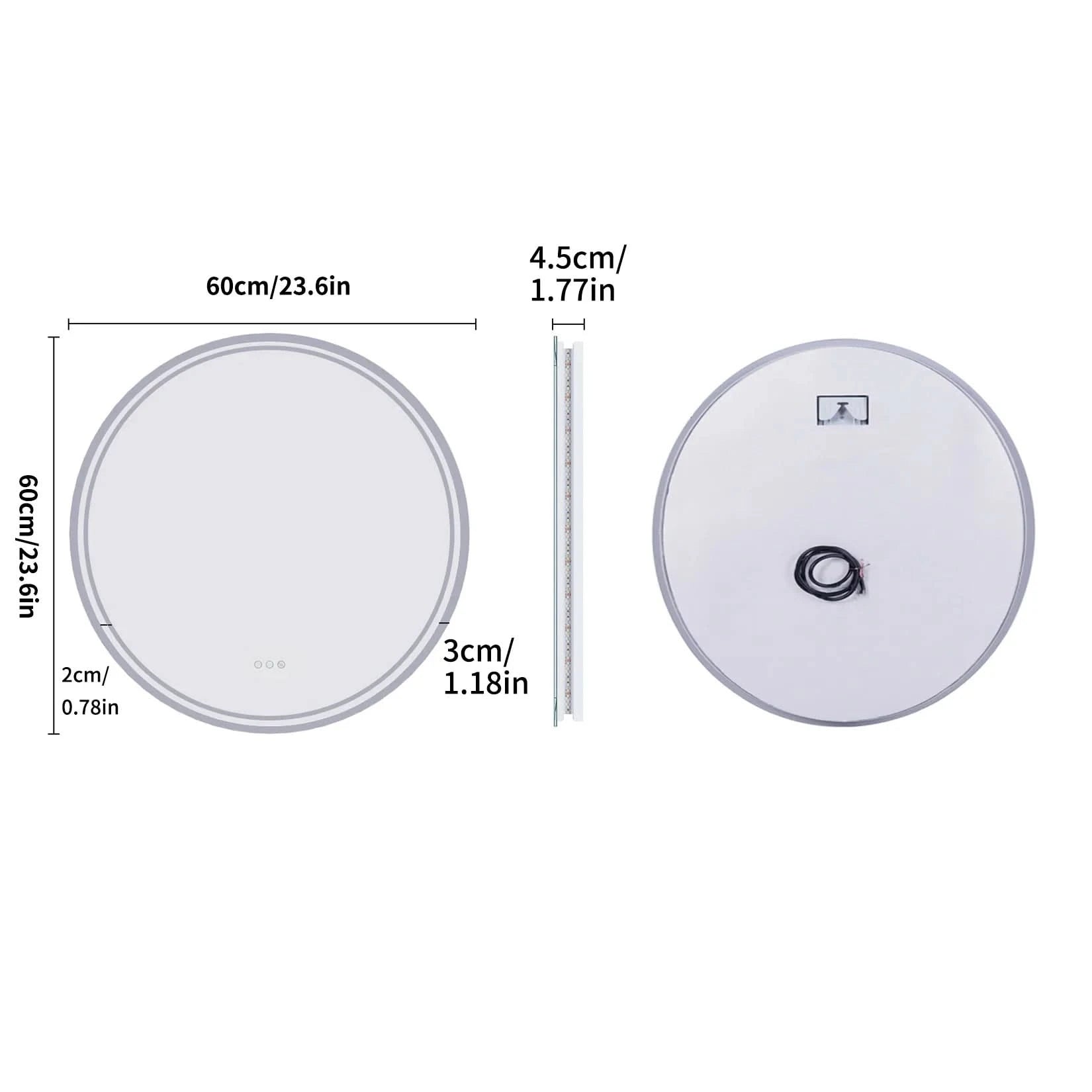 Vistara LED Bathroom Mirror Style Light Clarity Touch Control Anti-Fog