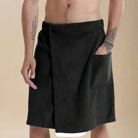 Portable Towel Robe – Convertible Towel with Pockets for Sauna, Beach & Fitness
