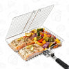FLAMEFOLD - Foldable Stainless Steel Grill Basket for Barbecue