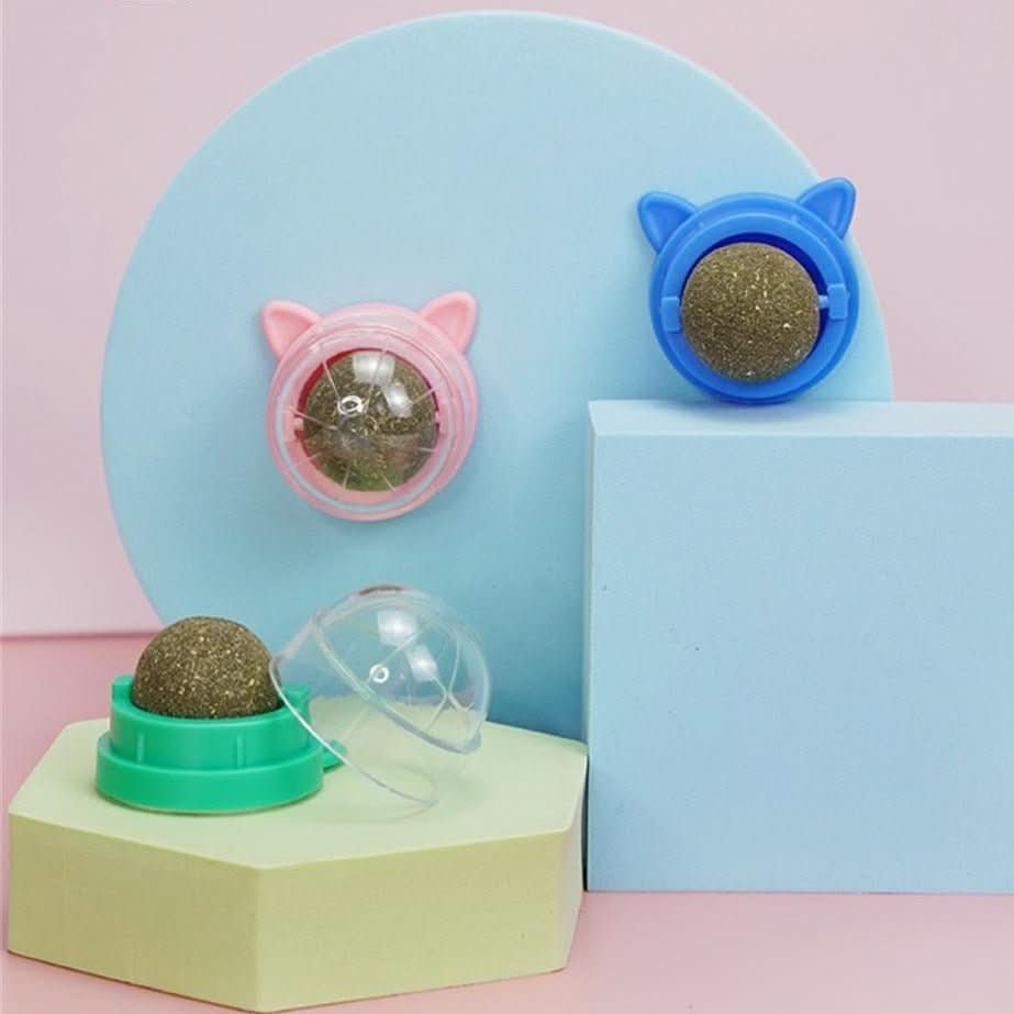 Purrfect Catnip Toy - Cat Toy with Mint & Rotating Ball for Healthy Teeth