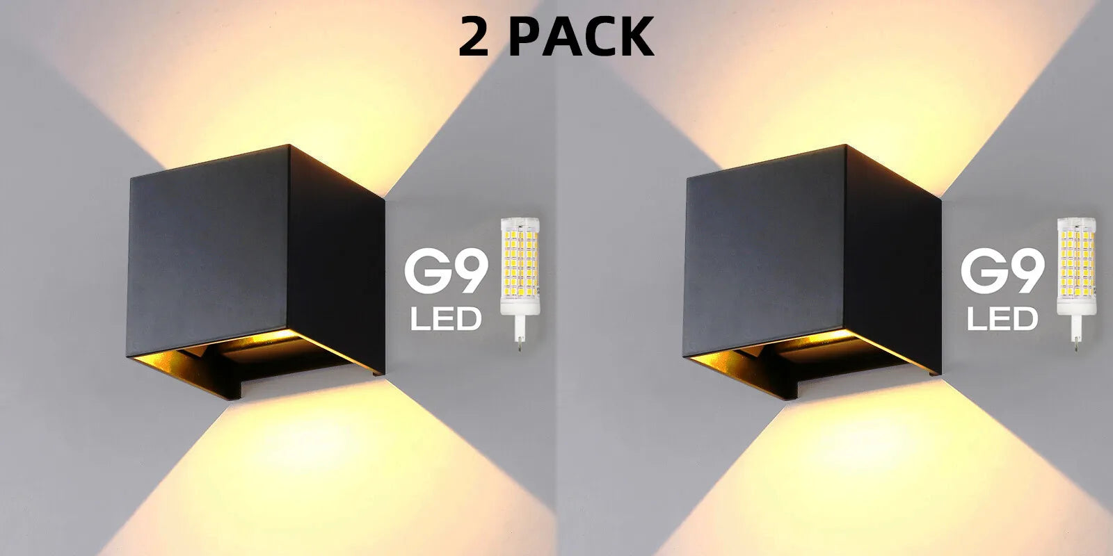 LUXSQUARE – Modern Waterproof LED Wall Light IP65 Made of Aluminum