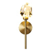 Shanghai Glass Wall Light Gold Metal Fixture and Clear Glass