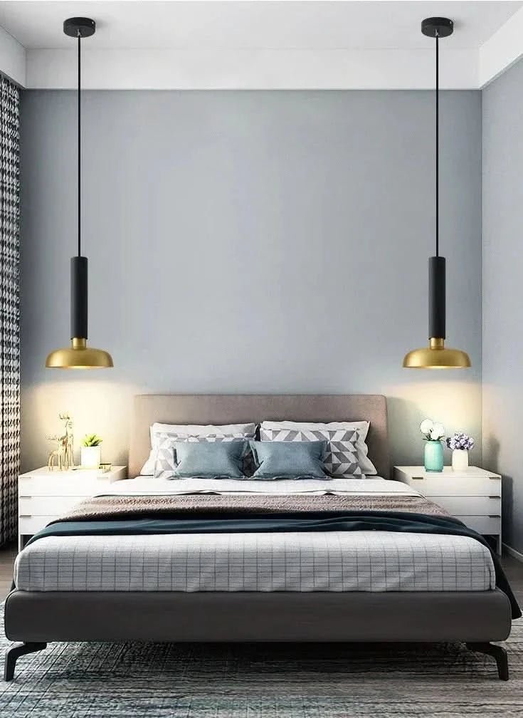 ELVINA Brass Minimalist Industrial Ceiling Light