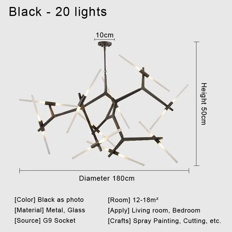 ORLETHIA – Modern Ceiling Light Made of Iron and Glass