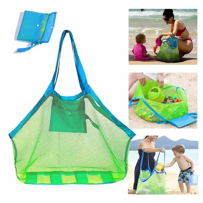 Portable Mesh Bag for Kids – Breathable Beach Bag for Toys, Towels & Travel