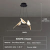 VIVIENNE Celestial Bird Chandelier Ceiling Light With Dimmable Light
