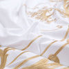 MERENZA Royal Dreams Gold Embroidered Bedding Set 100 Percent Egyptian Cotton