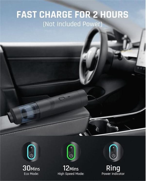Dust Companion - Cordless Handheld Vacuum Cleaner For Effortless Car & Home Cleaning