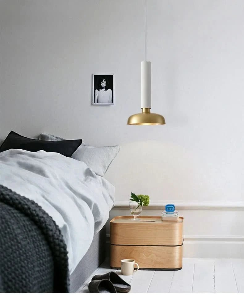ELVINA Brass Minimalist Industrial Ceiling Light