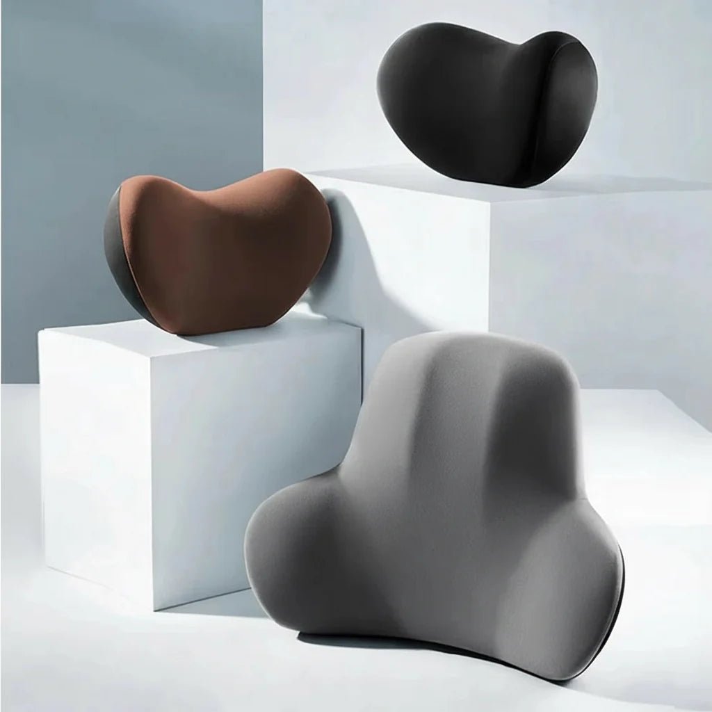 Komfortor – Memory Foam Car Neck & Lumbar Support For Ergonomic Seating Comfort