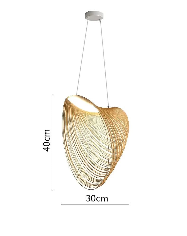 CLARISE Elegant Pendant Lamp With Wooden Ring For Modern Interiors