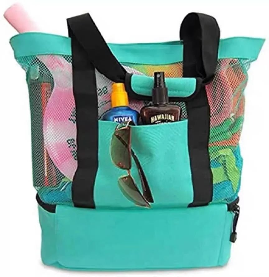 Mesh Picnic & Beach Bag - Double-Layer Waterproof Picnic & Beach Bag