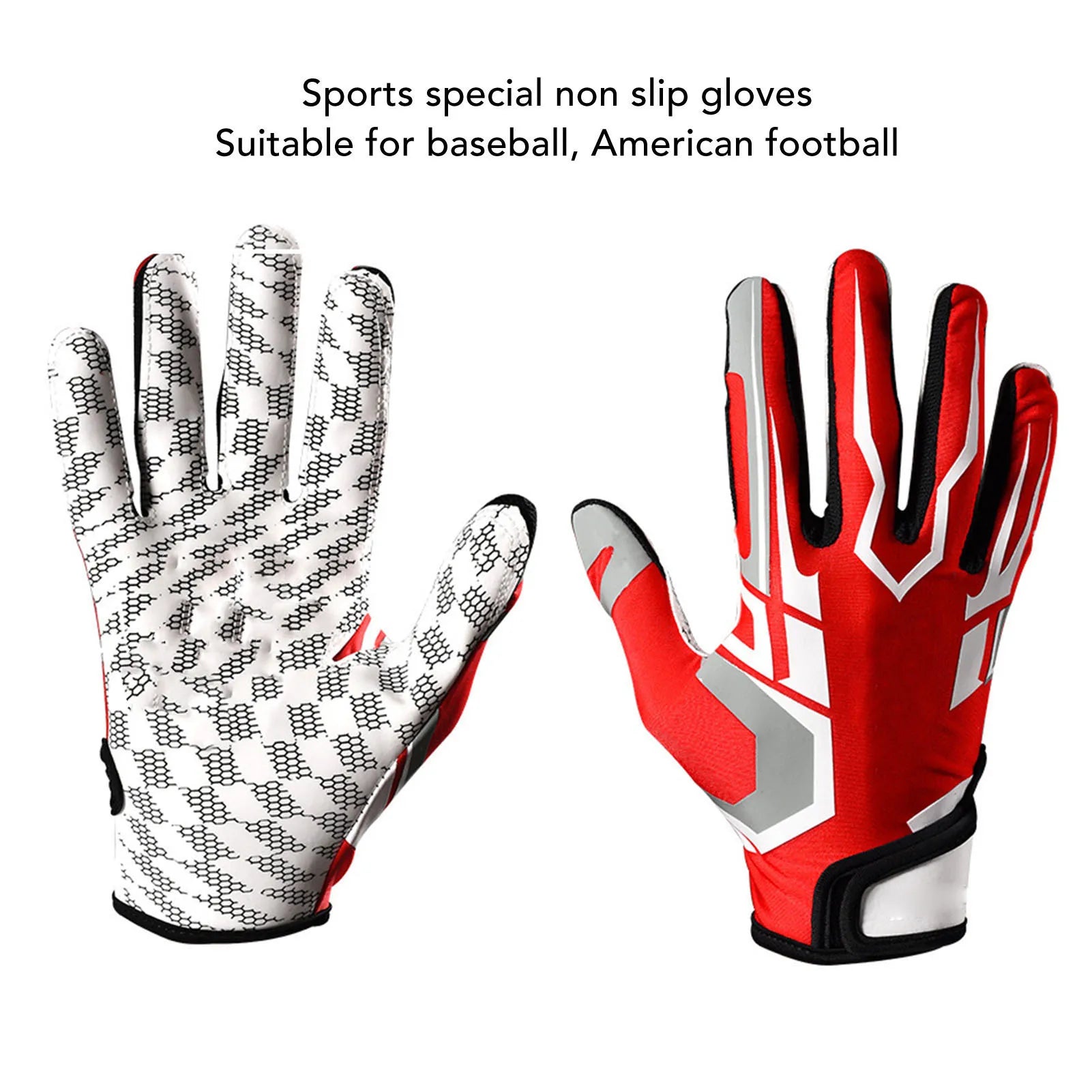 Baseball Batting Gloves High Grip Sports Receiver Gloves Non-Slip American Football