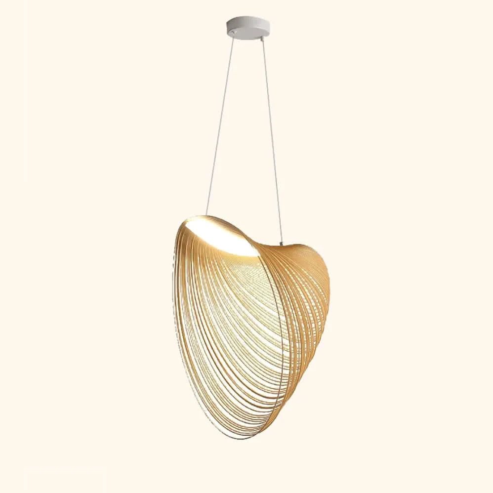 CLARISE Elegant Pendant Lamp With Wooden Ring For Modern Interiors